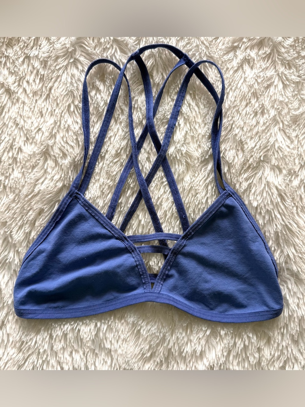 Intimately Free People XS/S Blue Strappy Layering Bralette
